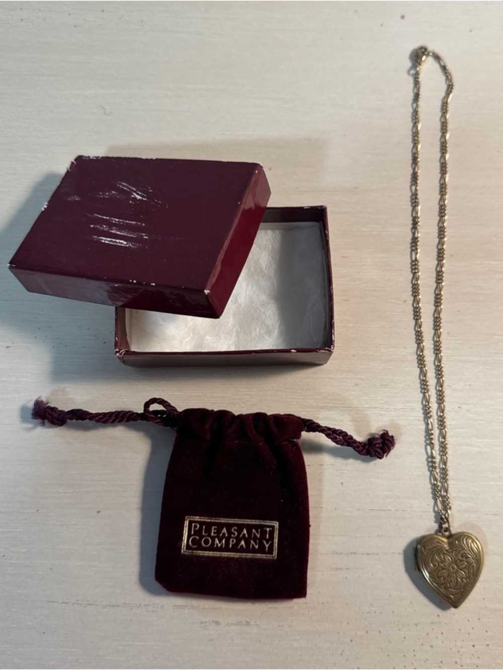 AMERICAN GIRL PC RARE Samantha’s Girl-Size Antiqued Heart Locket-Retired